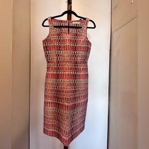 Tory Burch XS Blue, Red, Gold Worn Dress, XS